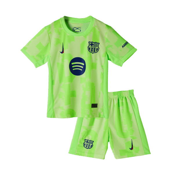 2024-25 Kids Barcelona Third Kit(Jersey+Short) Without Spofity Text