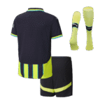 Kids Manchester City Custom Away Full Soccer Kits 2024-25 - Image 2