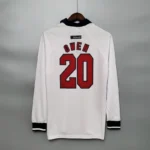 1998 England World Cup Home Retro Jersey Long Sleeve #7 BACKHAM #20 OWEN - Image 9