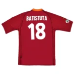 Serie A Roma Club Totti #10 Batistuta #18 Retro Jersey Home 2000-01 - Image 2
