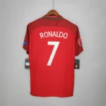 Portugal Euro Cup 2016 Retro Jersey Home - Image 4