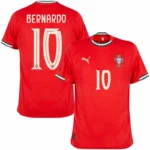 Portugal Home Bernardo 10 Shirt 2025-2026 Fan / Player version  Size：S-2XL Non-Customize