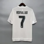 2015-16 Real Madrid KROOS #8 RONALDO #7 Home Retro Jersey - Image 5