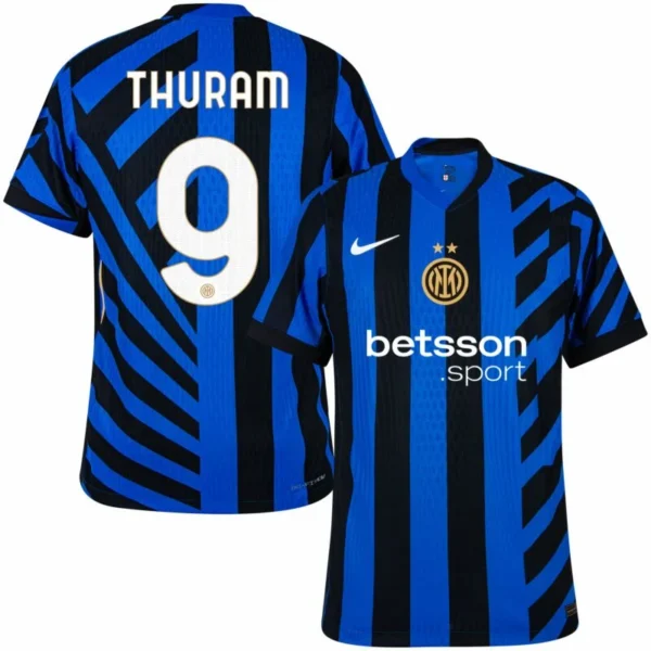 Inter Milan Home Thuram 9 Shirt 2024-2025 Fan version Size:S-4XL(Non-Customize)