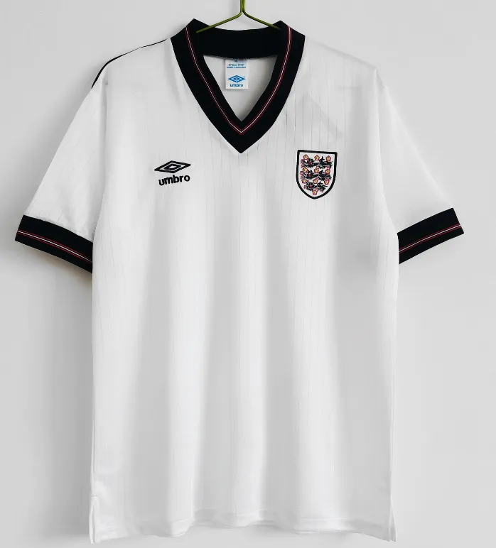 2610682071 England 1984/87  Retro Soccer Jersey Home Replica - Image 3