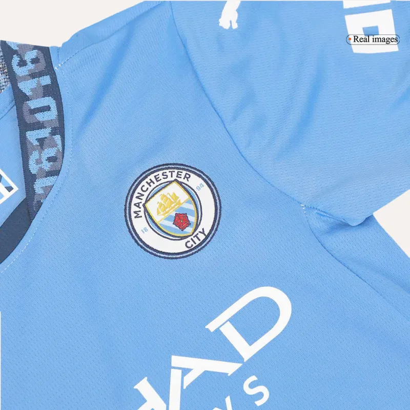 263239018d Kids Manchester City Home Jersey Kit Youth Apparels 2024/25 - Image 7