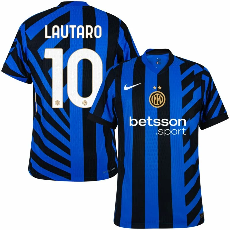 266-422f Inter Milan Home Lautaro 10 Shirt 2024-2025 Player version Size:S-2XL(Non-Customize) - Image 1