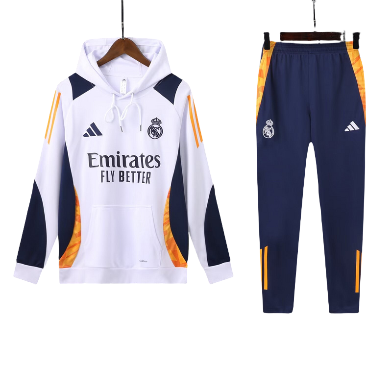 26ecc04913 Adidas Real Madrid 2024-25 Hooded Training Tracksuit Kits - Image 1