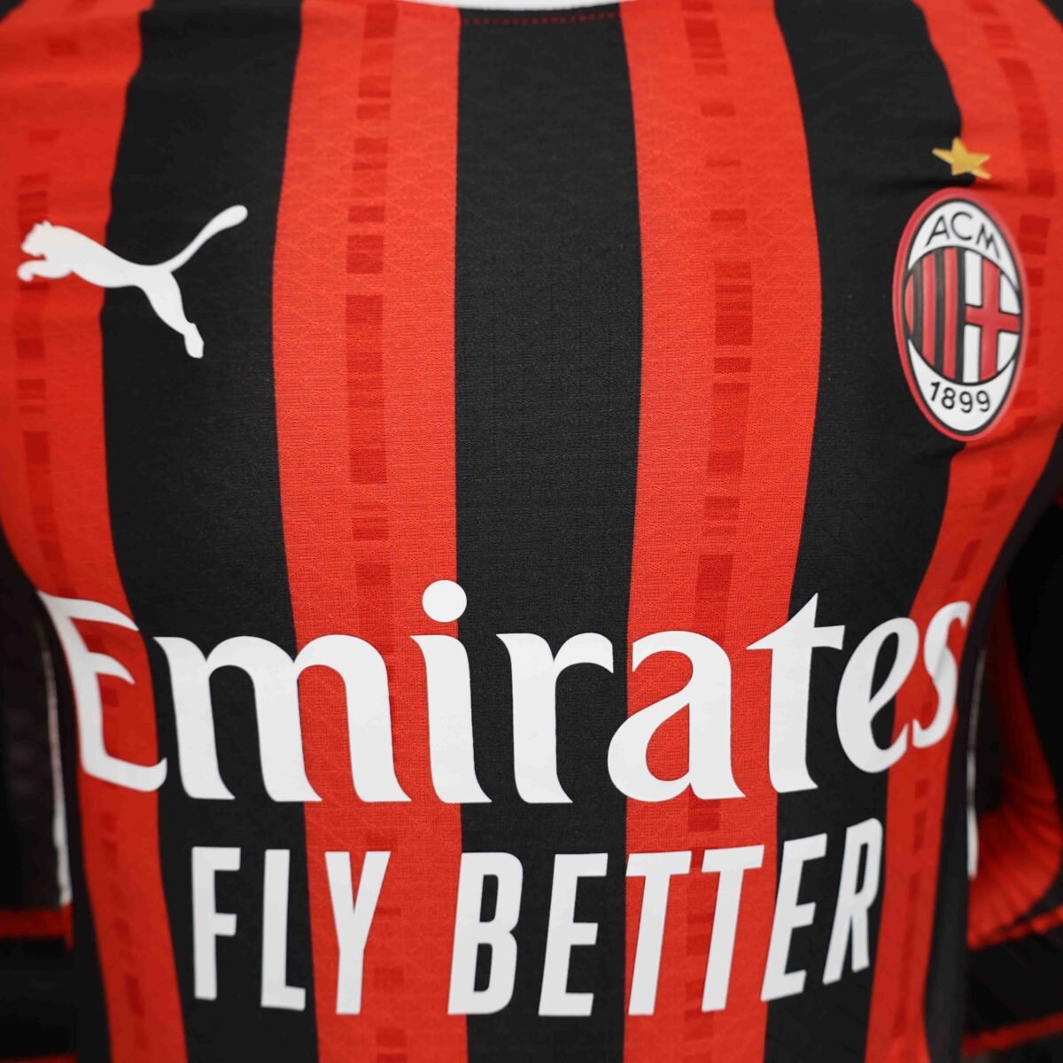 AC Milan 24-25 Home Jersey Long Sleeve Player Version - Image 5