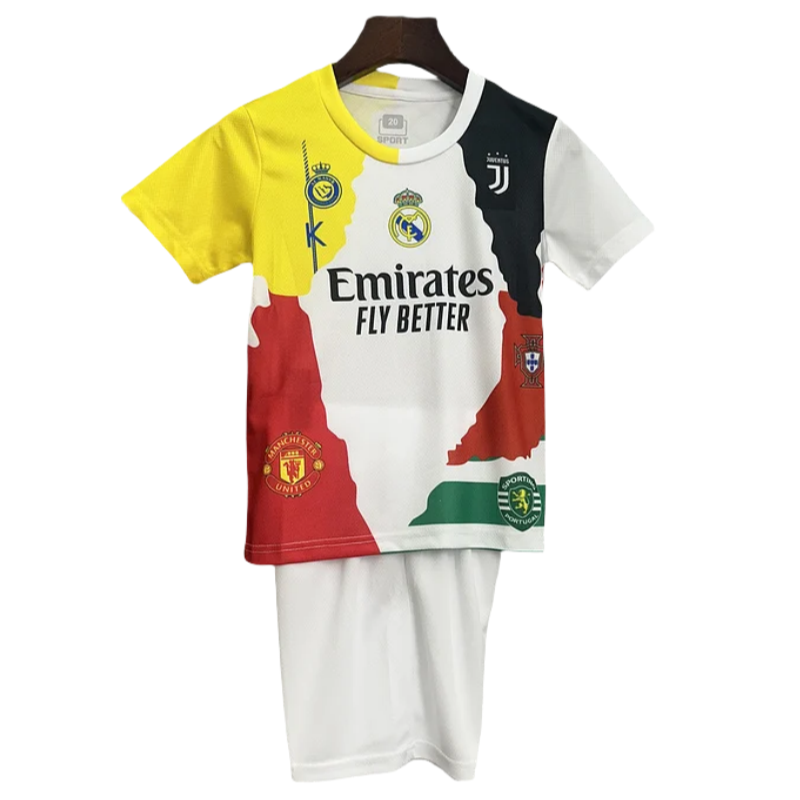27d725f7b1 Cristiano Ronaldo Commemorative Edition Kids Kits Jersey+Shorts - Image 2