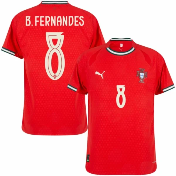 Portugal Home B.Fernandes 8 Shirt 2025-2026 Fan / Player version  Size：S-2XL Non-Customize