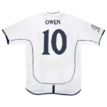 England  World Cup 2002 Retro Soccer Jersey Home - Image 5