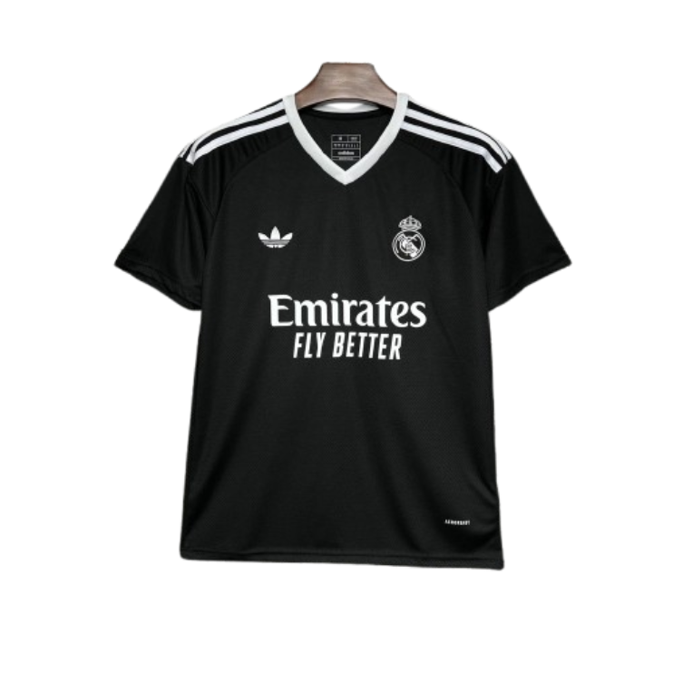 29354a7f84 Real Madrid 24-25 Black GoalKeeper Kit Soccer Uniforms Soccer Jersey - Image 1