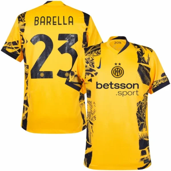 Inter Milan Third  Barella 23 Shirt 2024-2025 Player version Size:S-2XL(Non-Customize )