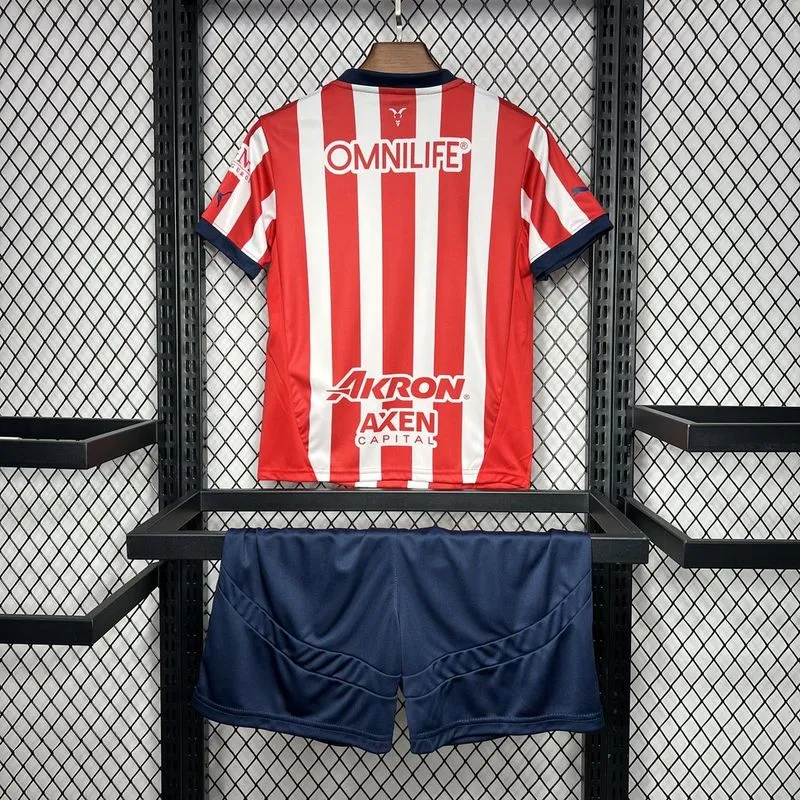 29c89c997d 24-25 Chivas Home Soccer Kids kit Jersey+Shorts - Image 3