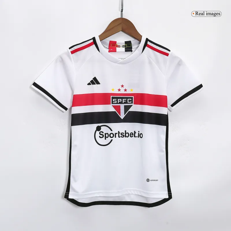 29f83b27d4 Kids Sao Paulo FC 2023/24 Home Jersey Kit Replica - Image 8