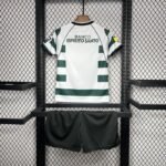 Sporting 01-03 Lisbon Home Retro Kid Kits Youth Apparels Football Jersey - Image 3