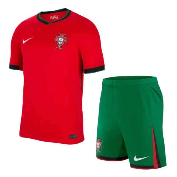 2024  Portugal Nation   Home Kit(Jersey+Shorts) Euro