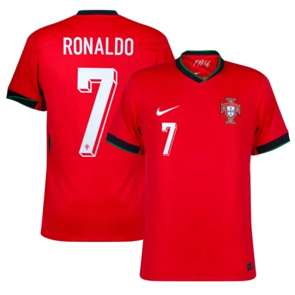Portugal Home Ronaldo 7 （CR7 ）Shirt 2024-2025 Fan / Player version  Size：S-2XL Non-Customize