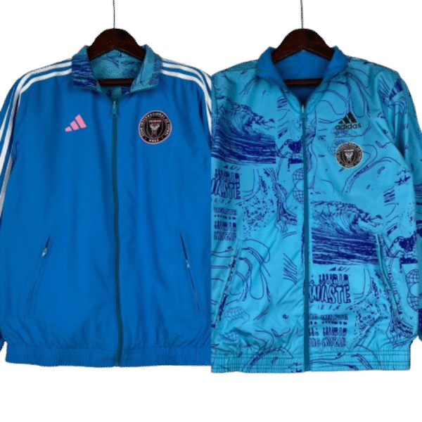 2023-2024 Inter Miami Reversible Windbreaker Blue Soccer Jersey 1:1 Thai Quality