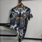 2023 Italy Nation VERSACE Special Edition Black Jersey - Image 8