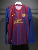 Barcelona Home Retro Jersey Long Sleeve Shirt 11-12 - Image 4