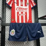 24-25 Chivas Home Soccer Kids kit Jersey+Shorts - Image 8