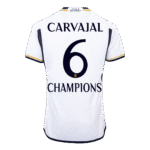 Authentic CHAMPIONS CARVAJAL #6 Soccer Jersey Real Madrid Home Shirt 2023-24 - Image 2