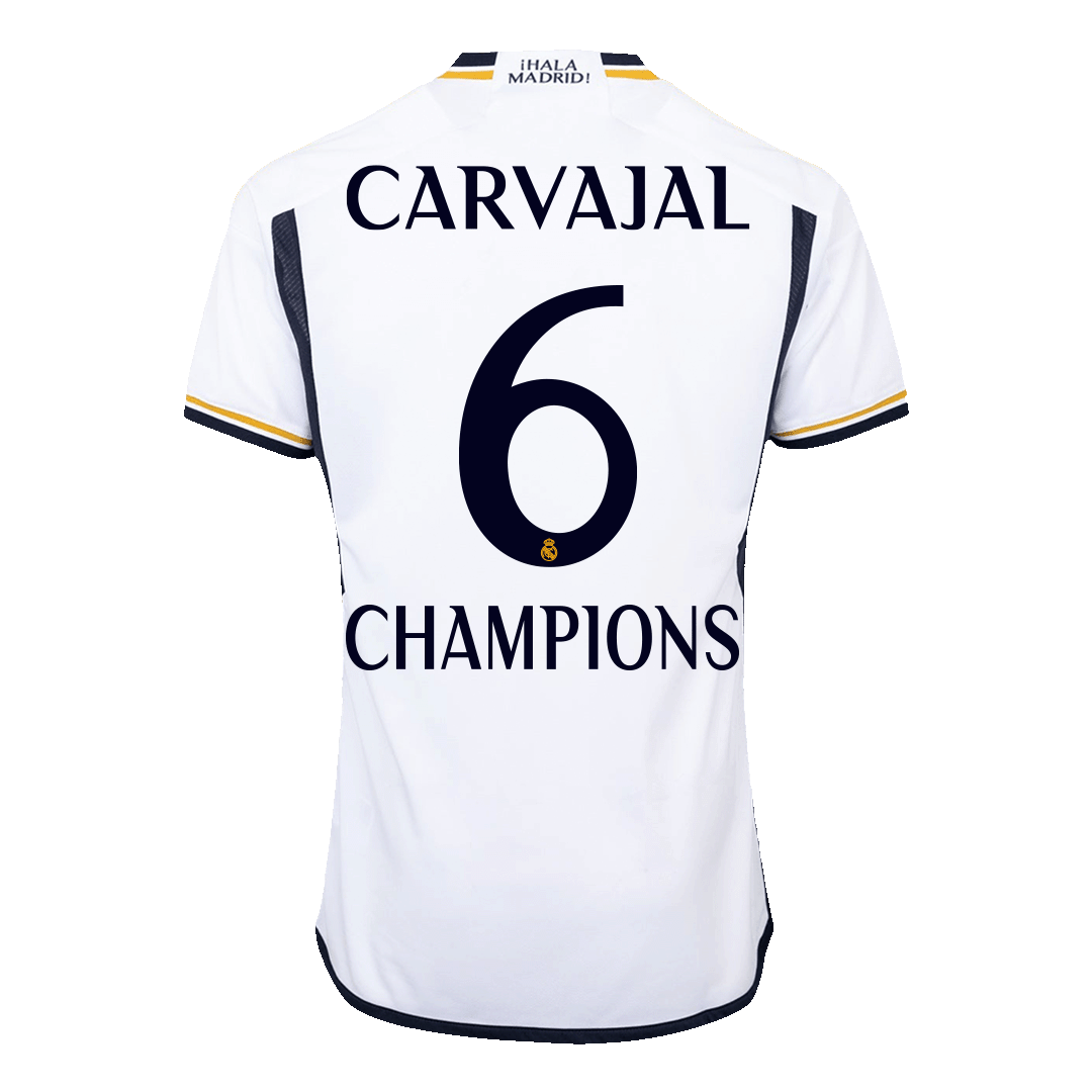 35fbee3585 Authentic CHAMPIONS CARVAJAL #6 Soccer Jersey Real Madrid Home Shirt 2023-24 - Image 2