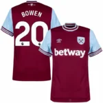 West Ham United Home Bowen 20 Shirt 2024-2025 Player version Size：S-2XL（Non-Customize）