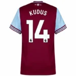 West Ham United Home Kudus 14 Shirt 2024-2025 Player version Size：S-2XL（Non-Customize） - Image 2