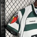 Sporting 01-03 Lisbon Home Retro Kid Kits Youth Apparels Football Jersey - Image 6
