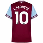 West Ham United Home L.Paquetá 10 Shirt 2024-2025 Player version Size：S-2XL（Non-Customize） - Image 2