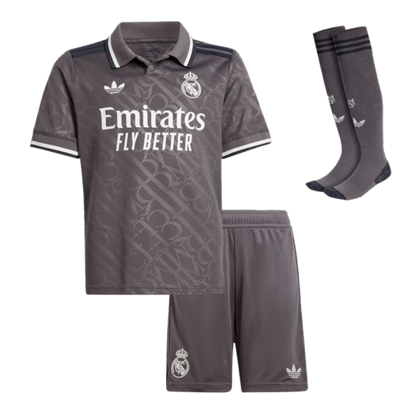 Kids Real Madrid Custom Third Away Full Soccer Kits 2024-25