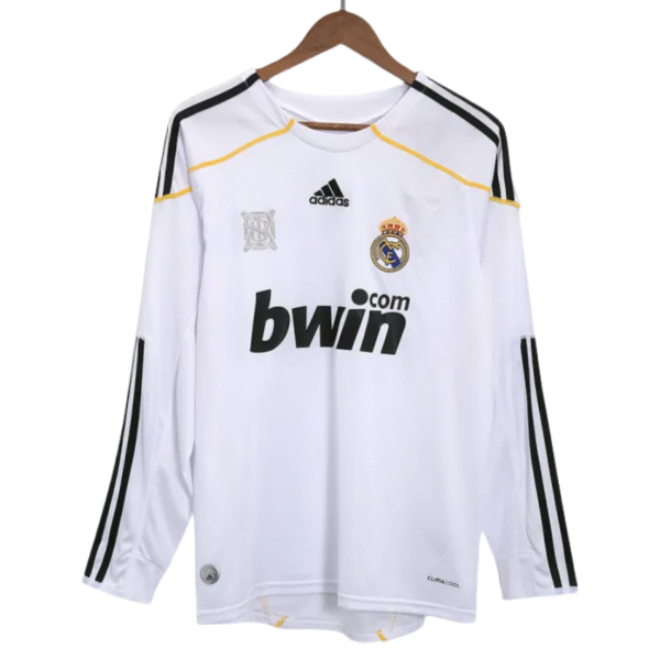 Real Madrid Retro Home Shirt Long Sleeve Jersey 2009-10
