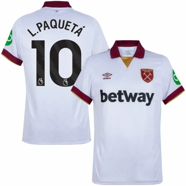 West Ham United Third Replica L.Paquetá 10 Shirt 2024-2025 Fan version Size:S-4XL