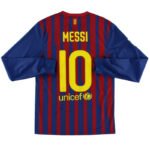 Barcelona Home Retro Jersey Long Sleeve Shirt 11-12 - Image 2