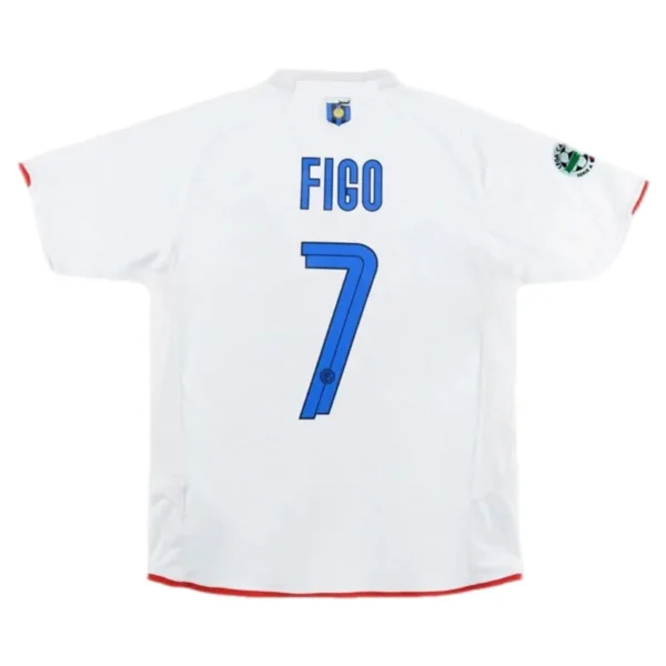 Inter Milan Figo #7 Retro 2007/08 Jersey 100th Anniversary Away