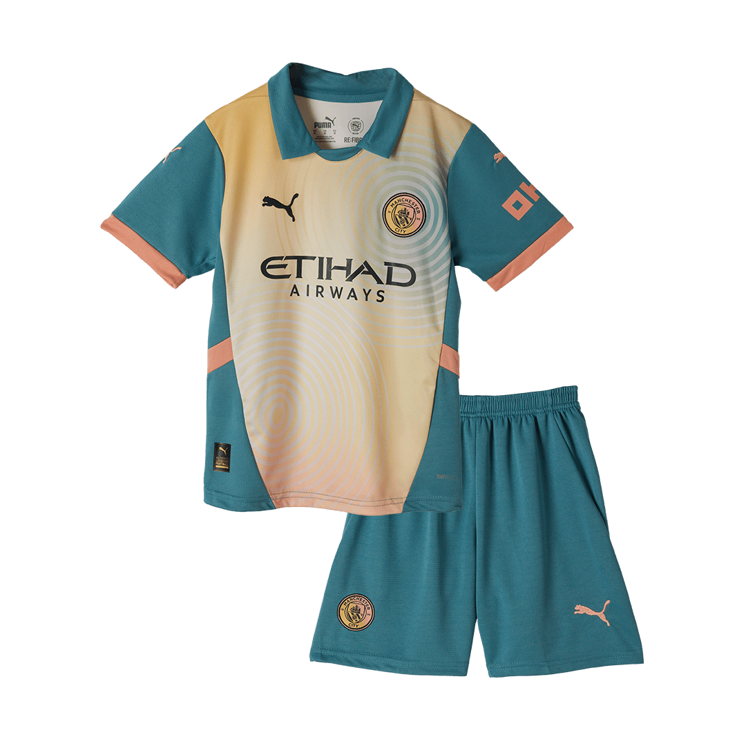 3bf78d7b71 24-25 Manchester City Fourth Special Kids Kit Jersey+Shorts - Image 1