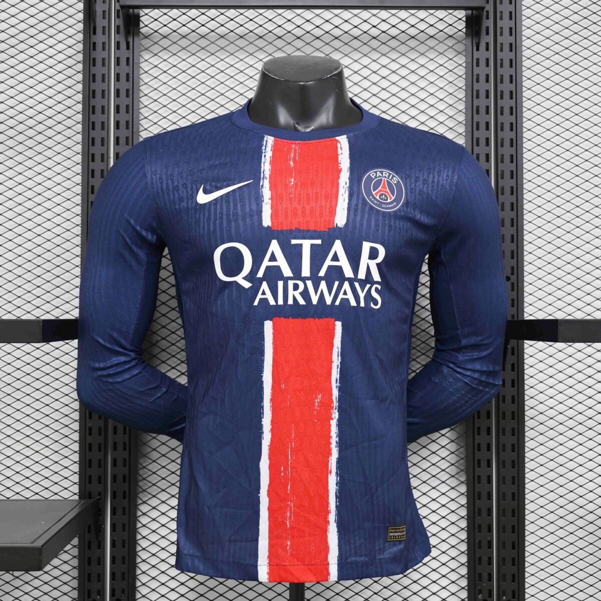 24-25 PSG Home Long Sleeve Kit Player Version Shirt Soccer Jersey - Image 2
