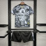 2024 Brazil Christ the Redeemer Special Kids Kit Football Jersey - Image 3