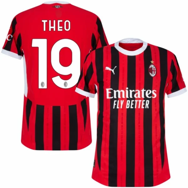 AC Milan Home Theo 19 Shirt Player version 2024-2025 Size：S-XXL （Non-Customize）