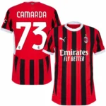 AC Milan Home Camarda 73 Shirt Fan version 2024-2025 Size：S-4XL （Non-Customize）