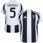 Juventus Home Locatelli 5 Shirt 2024-2025  Fan version Size：S-4XL Non-Customize