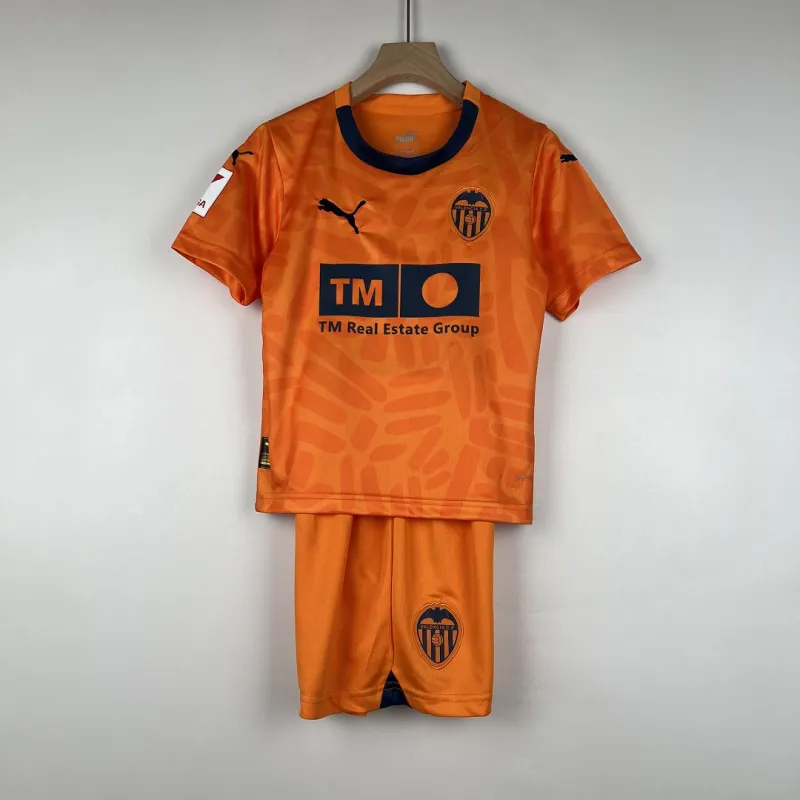 4443888022 Kids Valencia 2023/24 Third Kit Jersey+Shorts - Image 3