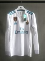 Adidas Real Madrid Retro Home Long Sleeve Jersey 2017-18 - Image 5