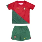 Portugal Kids World Cup 2022 Jersey Home Kit(Jersey+Shorts) - Image 6