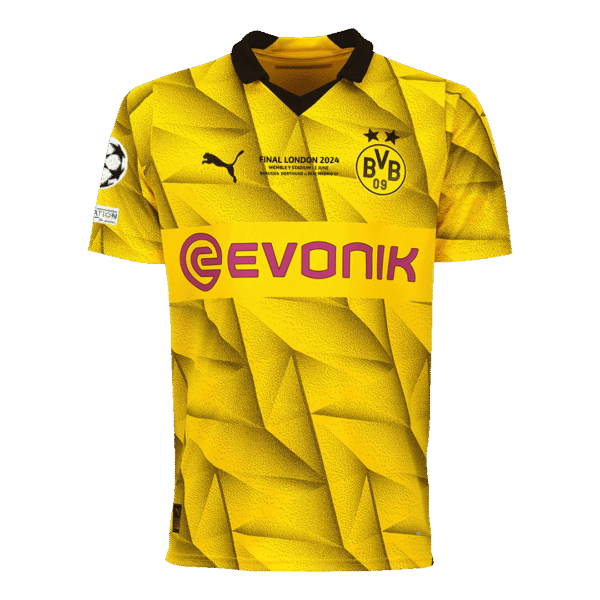 Borussia Dortmund Soccer Jersey Third Away Custom Shirt 2023-24- UCL FINAL