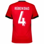 Portugal Home Rúben Dias 4 Shirt 2024-2025 Fan / Player version  Size：S-2XL Non-Customize - Image 2
