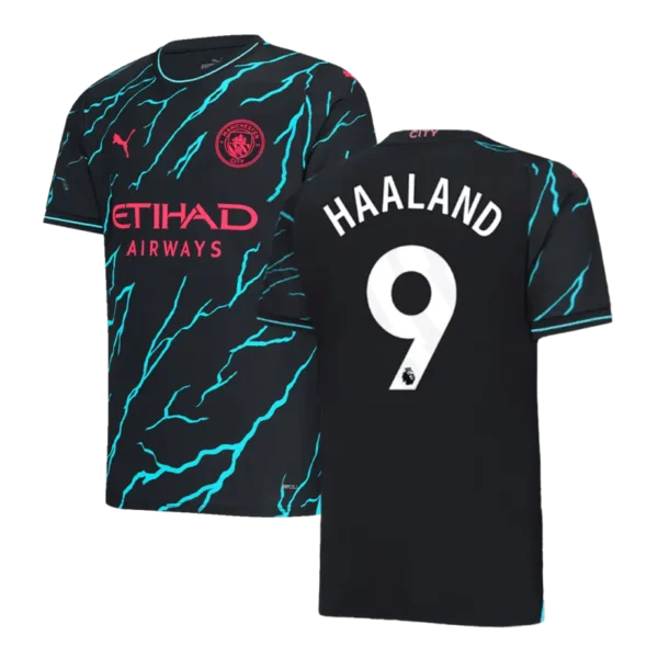 HAALAND #9 DE BRUYNE #17 J.ALVAREZ #19 FODEN #47 Manchester City Third Away Jersey 2023/24